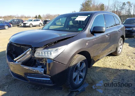 2015 Acura Mdx из США, поврежденный, VIN 5FRYD4H2XFB010726